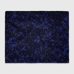 Плед флисовый Тёмно-синий космический абстракция, цвет: 3D-велсофт