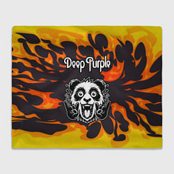 Плед Deep Purple рок панда и огонь