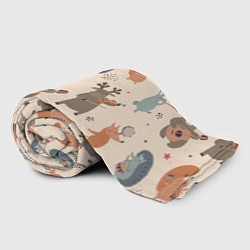 Плед флисовый Животные с инструментами, цвет: 3D-велсофт — фото 2