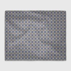 Плед флисовый Сине-белая марокканская мозаика, цвет: 3D-велсофт