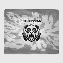Плед флисовый The Offspring рок панда на светлом фоне, цвет: 3D-велсофт