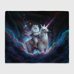 Плед Персидский кот верхом на альпаке