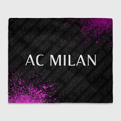 Плед флисовый AC Milan pro football по-горизонтали, цвет: 3D-велсофт