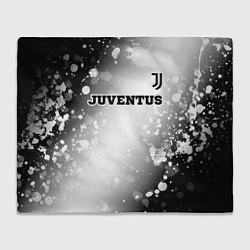 Плед флисовый Juventus sport на светлом фоне посередине, цвет: 3D-велсофт