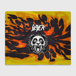 Плед Slayer рок панда и огонь