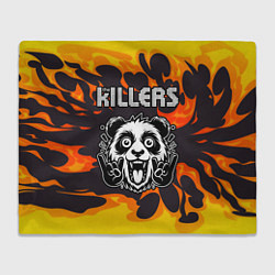 Плед The Killers рок панда и огонь