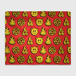 Плед 666 y2k emoji pattern