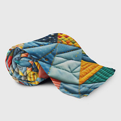 Плед флисовый Лоскутное одеяло - пэчворк, цвет: 3D-велсофт — фото 2