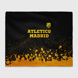 Плед Atletico Madrid - gold gradient посередине