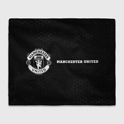 Плед Manchester United sport на темном фоне по-горизонт