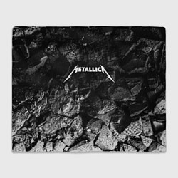 Плед флисовый Metallica black graphite, цвет: 3D-велсофт