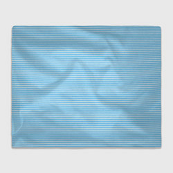 Плед флисовый Светлый голубой в белую полоску, цвет: 3D-велсофт