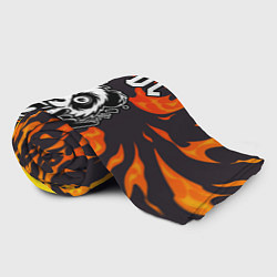 Плед флисовый AC DC рок панда и огонь, цвет: 3D-велсофт — фото 2