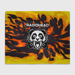 Плед Radiohead рок панда и огонь