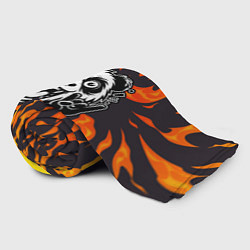 Плед флисовый Joy Division рок панда и огонь, цвет: 3D-велсофт — фото 2