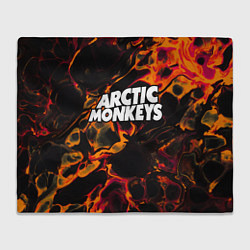Плед флисовый Arctic Monkeys red lava, цвет: 3D-велсофт