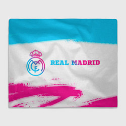 Плед Real Madrid neon gradient style по-горизонтали