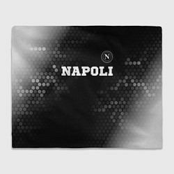 Плед флисовый Napoli sport на темном фоне посередине, цвет: 3D-велсофт