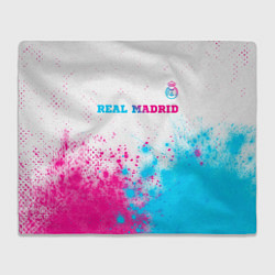 Плед Real Madrid neon gradient style посередине