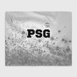 Плед флисовый PSG sport на светлом фоне посередине, цвет: 3D-велсофт