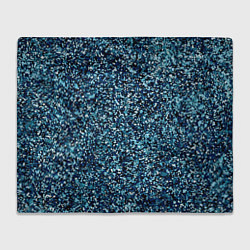 Плед флисовый Синий пёстрый текстурированный, цвет: 3D-велсофт
