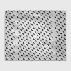 Плед Чёрные шестиугольники на белом фоне