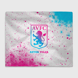 Плед Aston Villa neon gradient style