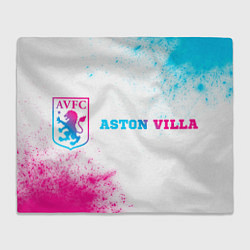 Плед Aston Villa neon gradient style по-горизонтали