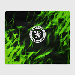 Плед флисовый Chelsea sport club fc fire, цвет: 3D-велсофт