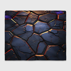 Плед флисовый Темная абстрактная объемная плитка, цвет: 3D-велсофт