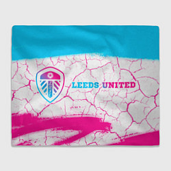 Плед Leeds United neon gradient style по-горизонтали