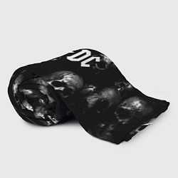Плед флисовый AC DC - черные черепа, цвет: 3D-велсофт — фото 2