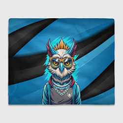 Плед Стильная сова в одежде