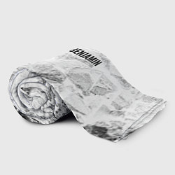 Плед флисовый Breaking Benjamin white graphite, цвет: 3D-велсофт — фото 2