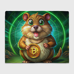 Плед флисовый Хомяк в крипте, цвет: 3D-велсофт