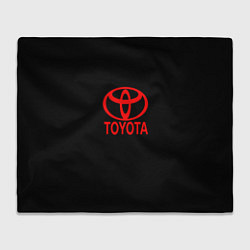 Плед флисовый Toyota red logo, цвет: 3D-велсофт