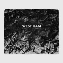 Плед West Ham black graphite