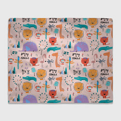 Плед флисовый Spring in jungle, цвет: 3D-велсофт