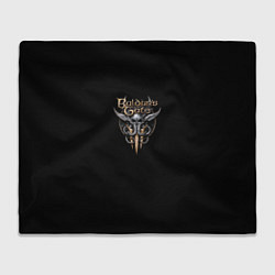 Плед флисовый Baldurs gate logo, цвет: 3D-велсофт