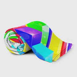 Плед флисовый Цветные столбы, цвет: 3D-велсофт — фото 2