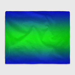 Плед флисовый Зелёный градиент текстура, цвет: 3D-велсофт