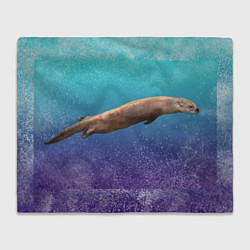 Плед Выдра под водой летит