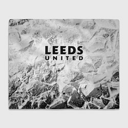 Плед Leeds United white graphite