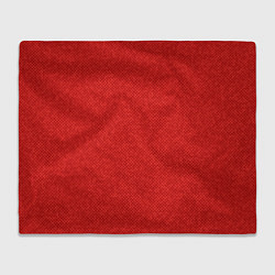 Плед флисовый Красный однотонный текстурованный, цвет: 3D-велсофт