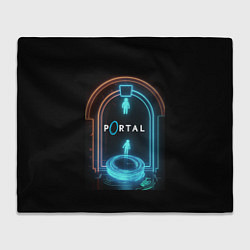 Плед Portal neon style logo