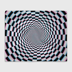 Плед флисовый Оптическая иллюзия с погружением, цвет: 3D-велсофт