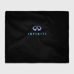 Плед флисовый Infiniti logo neon, цвет: 3D-велсофт