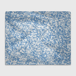 Плед Пёстрый бело-голубой