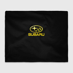 Плед Subaru logo yellow