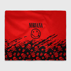 Плед Nirvana rock skull